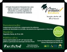 Câmara de Ouro Preto promove formação cidadã e política para jovens estudantes