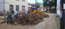 Rua Clodomiro Oliveira, no PIlar, recebe mais uma etapa das obras de reconstrução da rede de esgoto