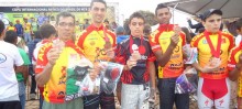 Copa Internacional de MTB - Atletas Marianense que subiram no podio em Congonhas. Osvaldo, Weverton, Diego, Gleison e Thiago.