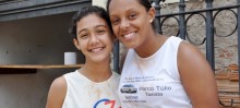 As atletas Rafaela Camila Lopes e Joice Cristina Ferreira participam do torneio pela 2ª vez - Foto de Jordana Mapa