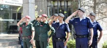 Corpo de Bombeiros e a Guarda Municipal participaram da solenidade de abertura da campanha - Foto de Jordana Mapa