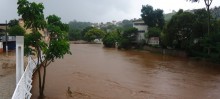 Nível do Rio Itabirito está instável, sujeito ao volume de chuvas que tornem a cair sobre a cidade