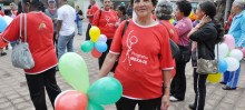 Maria Cândida Braga, 73 anos, afirma que adora comemorar o Dia do Idoso - Foto de Jordana Mapa