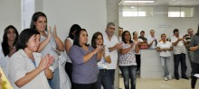 Funcionários e pacientes aplaudiram a iniciativa da Prefeitura de Itabirito - Foto de Jordana Mapa