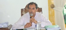 Secretário Municipal de Obras, Altair Marchetti Júnior, assume compromisso com a conclusão da obra até fevereiro de 2012 - Foto de Eduardo Maia