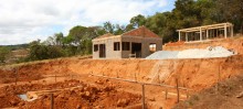 Obras de construção da ETA de Amarantina que objetivam resolver o problema de abastecimento de água do distrito - Foto de Neno Vianna