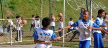 Crianças se divertiram com aulas de Esgrima, Basquete, Vôlei, Futsal, entre outras modalidades - Foto de Jordana Mapa
