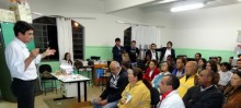Reunião apresentou a evolução da fossa séptica, que será instalada em Ribeirão do Eixo, distrito de Itabirito - Foto de Mayra Michel_SAAE
