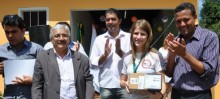 Durante a cerimônia alunos das Escolas Públicas receberam os premios da Olimpíada Brasileira de Matemática - Foto de Michelle Borges