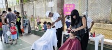 Corte de cabelo gratuito garantiu novo visual aos participantes - Foto de Michelle Borges