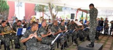 Banda do Exército Brasileiro tocou sucessos que animaram a plateia - Foto de Marina Leão