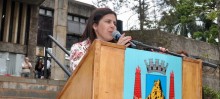 Secretária de Assistência Social, Cynthia Esteves, abriu a Semana do Idoso, em Itabirito - Foto de Cinthia Ariany