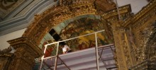Matriz Nossa Senhora de Nazaré durante restauração