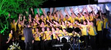 Uma belíssima apresentação musical dos Canarinhos animou o evento