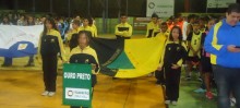  Atletas representantes de Ouro Preto na cerimônia de abertura da Etapa Microrregional dos Jogos Escolares