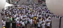 Participantes partiram da Praça Tiradentes com sentido a Ouro Branco - Foto de Eduardo Maia