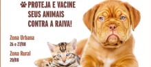 Vacinação antirrábica para cães e gatos terá início dia 20/08 na Zona Rural
