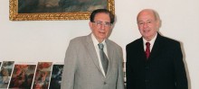 O diretor do museu, Rui Mourão, e o presidente do Instituto Brasileiro de Museus (Ibram) Angelo Oswaldo - Foto de Cláudia Klock