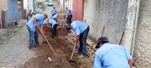 SEMAE em ação: equipe realiza substituição de rede de água no bairro Dores em Ouro Preto