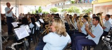 Músicos da Corporação Musical Santa Cecília tocaram grandes sucessos - Foto de Marina Leão
