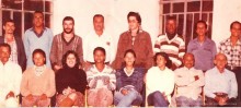 O Santa Luzia futebol Clube do Cuica, presidente e Eurico Felix Cobrador e sua última diretoria em 1983. - Foto de Arquivo Ivacy Simões