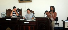Presidente do Conselho Tutelar, Márcia Castro, na tribuna Livre da Câmara