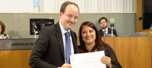 Andreia Donadon Leal é homenageada na Assembleia Legislativa por iniciativa do deputado Thiago Cota