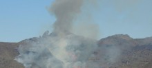 Incêndio destrói vegetação no Pico do Itacolomi - Foto de Samuel Sabino