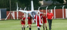 Papai Noel chegou de helicóptero em Itabirito - Foto de Sanderson Pereira