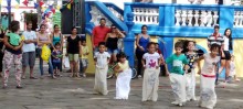 Brincadeiras tradicionais garantiram a diversão dos pequenos no Jardim - Foto de Eliene Santos