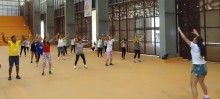 Aulas de ginástica na Arena Mariana
