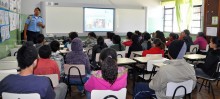 Equipe da Secretaria de Segurança e Trânsito realizou palestras na rede escolar de Itabirito - Foto de Jordana Mapa