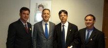 Deputado Toninho Pinheiro, vereador Wander Albuquerque e o vice-presidente do PDT, Tico, se reúnem com ministro Aguinaldo Ribeiro em Brasília